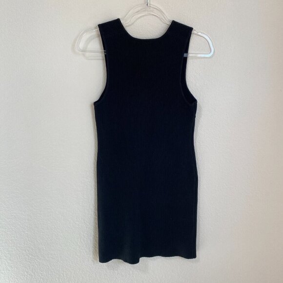 House of Harlow 1960 Luxe Essentials Sleeveless V Neck Ribbed Mini Dress… - Picture 8 of 8